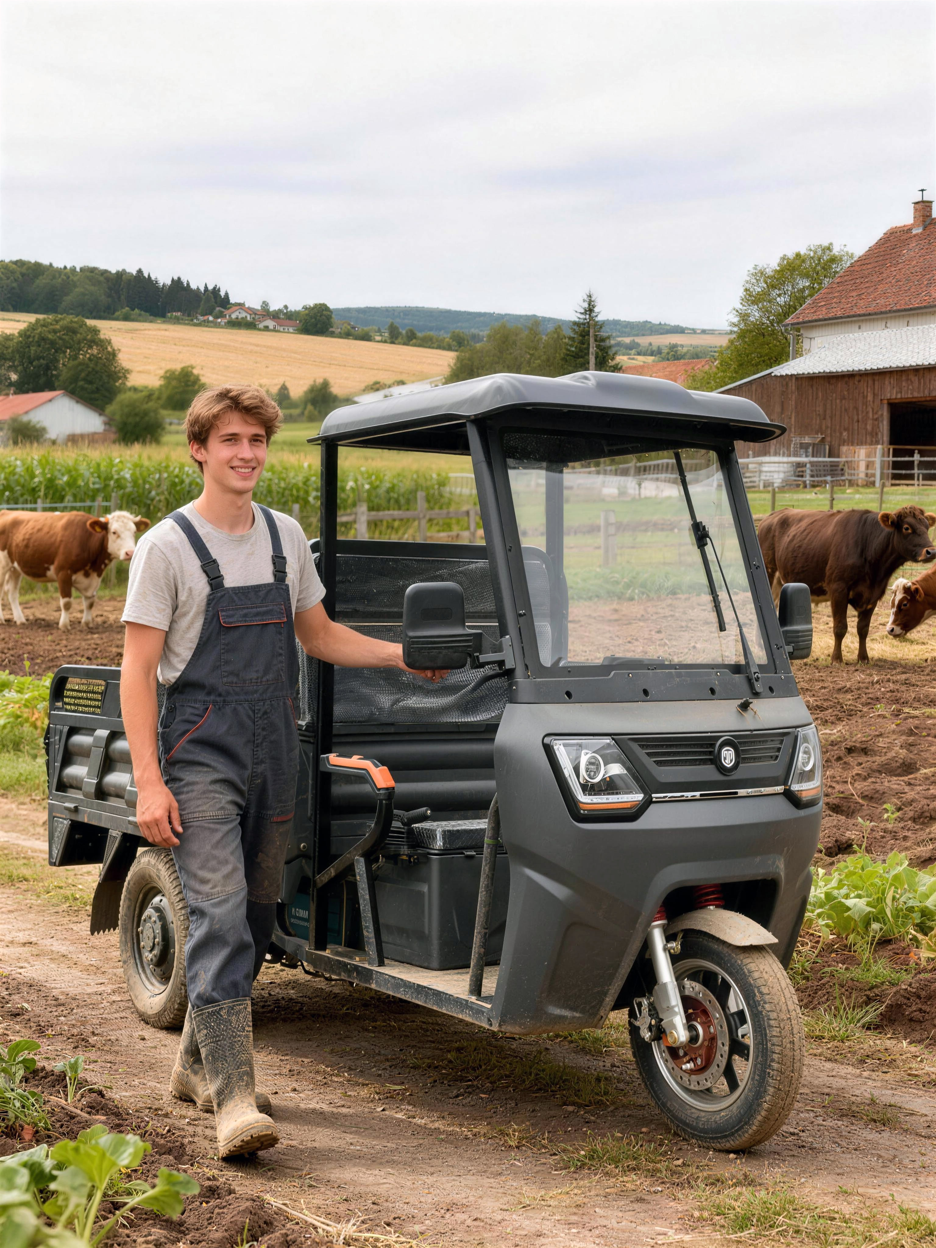 Электрический трехколесный велосипед